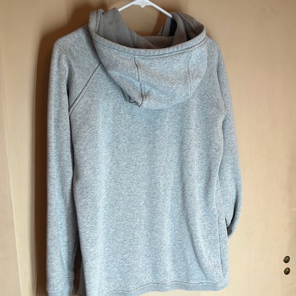 Athleta terricloth like interior heather grey cowl neck / hoodie size small - Picture 9 of 11